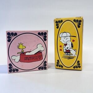 Vintage Avon Peanuts Woodstock Soap Bowl & Charlie Brown & Snoopy Shampoo Bottle